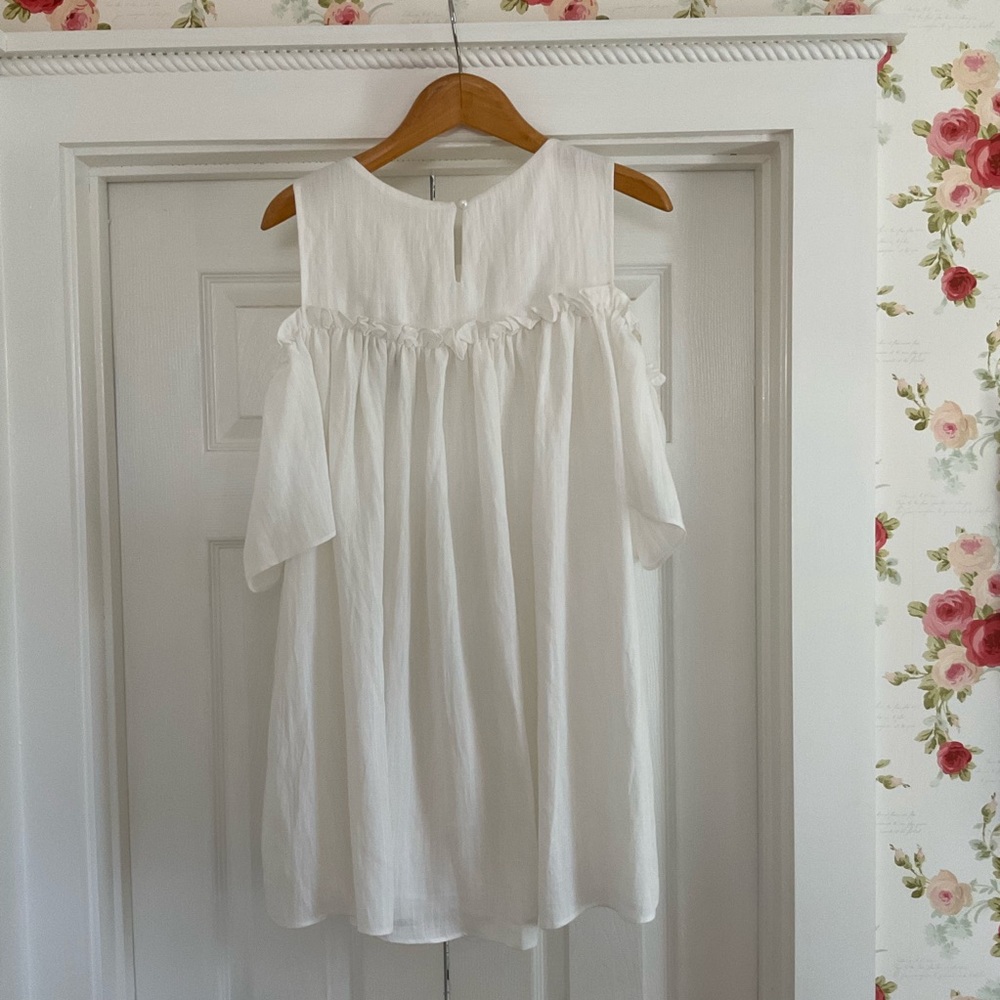 ee:somme Tunic Cold Shoulder Cream Size M NWT - Picture 6 of 11